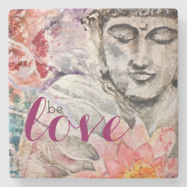 Vattenfärgen färgrika Buddha är Stenunderlägg