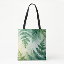 Vattenfärgen Fern Löv Tote Bag