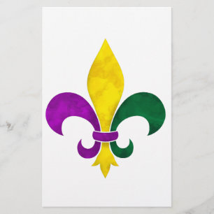 vattenfärgen fleur de lis brevpapper