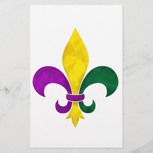 vattenfärgen fleur de lis brevpapper (Framsida)