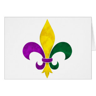 vattenfärgen fleur de lis hälsningskort
