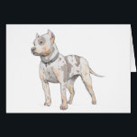 Vattenfärgen för groptjurhund skissar kortet hälsningskort<br><div class="desc">Denna är en teckning av den väldiga och härliga groptjuren. Groptjurar har dåligaanseende, men tvärtom, älskar följen de mycket och sannerligen perfekt. Groptjurar fyller lyckat rollen av polishundar och terapihundar. Jag önskade att beskriva deras härliga fysik med en mycket mjuk look på deras ansikte. Detta konstverk skissades med ritar och...</div>