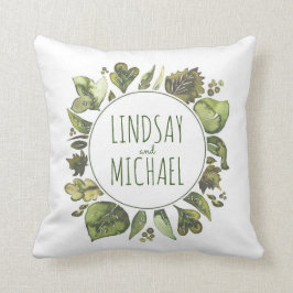 Vattenfärgen för skogsmark för grönskakran kopplar kudde