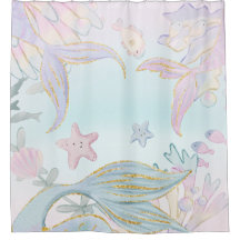 Vattenfärgen Glitter Sjöjungfru Svan under havet