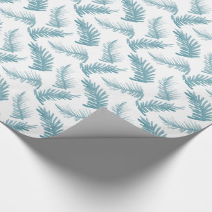 Vattenfärgen gräs grått blue löv mönster presentpapper