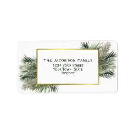 Vattenfärgen Gräs Guld Ram Helgdag Returadress Adressetikett