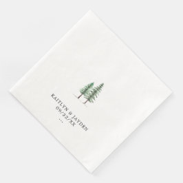 Vattenfärgen Gräs Träd skogsinsamlingen Bröllop Pappersservett