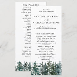 Vattenfärgen Gräs Träd skogsinsamlingen Bröllop Program