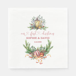 Vattenfärgen Gräs Vår första julklapp Boll- Pappersservett