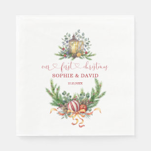 Vattenfärgen Gräs Vår första julklapp Boll- Pappersservett