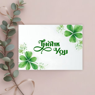 Vattenfärgen Greenery St. Patrick Day Baby Shower Tack Kort