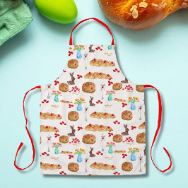 Vattenfärgen grekiska Påsk-livsmedel och rödägg