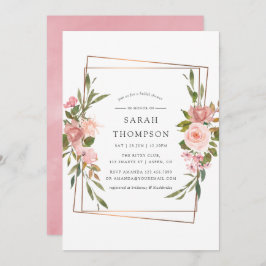 Vattenfärgen Guld Geometric  Ro Möhippa Inbjudningar