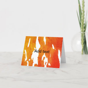Vattenfärgen gult orange lägga till abstrakt smärt tack kort