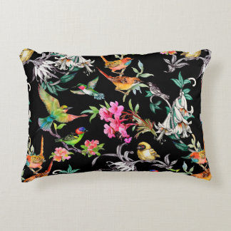 Vattenfärgen hand plockade sömlös mönster med trop prydnadskudde