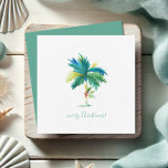 Vattenfärgen Handflatan Träd Tropical Mini-julen Anteckningskort<br><div class="desc">Önskar vänner och familj en tropisk jul med min roligt och ett unikt julhälsningskort i en liten storlek. Det här söta mini-julkortspaketet har min ursprungliga vattenfärgsgrafik handflatan träd med skuggor av blåsor, gröntar och ett rött tips. Ord "God jul" är inställda i en trendig-handskriven stil-skripttypografi. Kortet återgår till ett fast...</div>