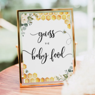 Vattenfärgen Humla gissa baby mat Poster