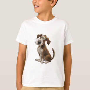 Vattenfärgen Hund är förvirrad Surprisad Hund T Shirt