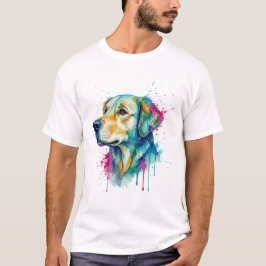 Vattenfärgen Hund Stänk i Soul T-Shirt