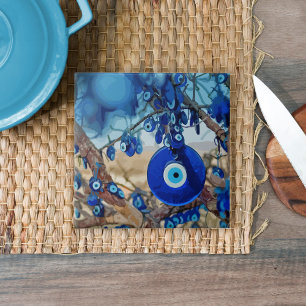 Vattenfärgen i Träd dekorerad med nazisterna Kakelplatta