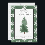 Vattenfärgen Julgran och Snöflingor Merry Julkort<br><div class="desc">Vattenfärgen Julgran och Snöflingor Merry Helgdag Card</div>