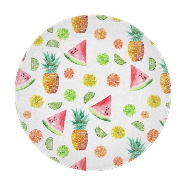 Vattenfärgen Kanderad frukt, Mönster (Framsidan)