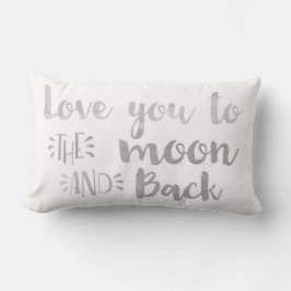 Vattenfärgen Kärlek dig till Måne och bakåt Lumbarkudde