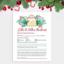 Vattenfärgen Kids Brev till Santa/Pappa jul