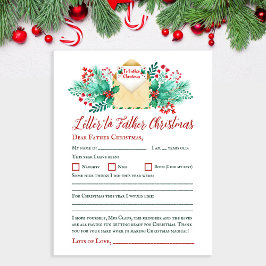 Vattenfärgen Kids Brev till Santa/Pappa jul