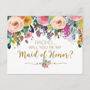 Vattenfärgen kommer att vara ett maid of honor-kor inbjudningar