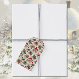 Vattenfärgen Land Cottage Santa Set of of the Wate Presentetikett