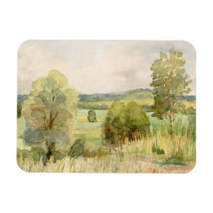 Vattenfärgen landskap magnet