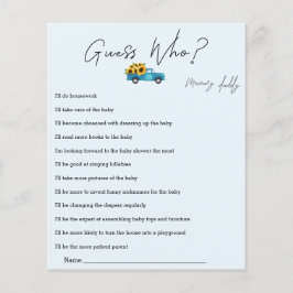 Vattenfärgen Lastbil med solblommor gissar vem som