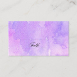 Vattenfärgen lila bröllop. Romantisk lavender Placeringskort