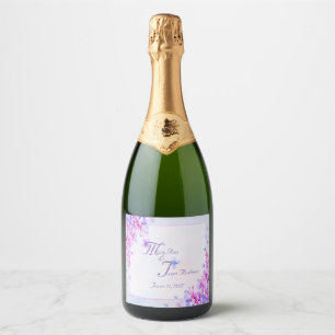 Vattenfärgen Lila Lilac Flower Sparkling Vin La