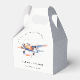 vattenfärgen Luft Flygplan Bröllop Presentaskar