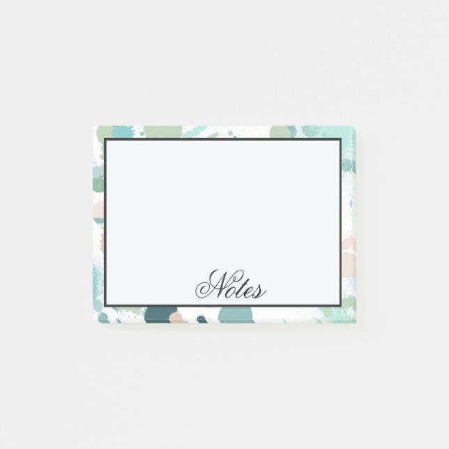 Vattenfärgen målar Splatters Post-it Block (Framsida)