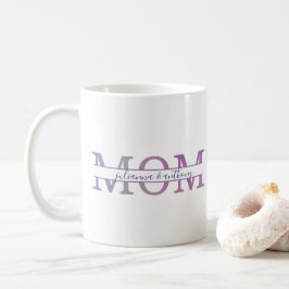 Vattenfärgen Mamma delade Monogram med barn namn Kaffemugg