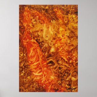 Vattenfärgen "Menagerie of Man" poster av UnasLEEP