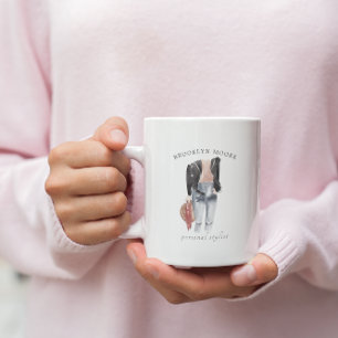 Vattenfärgen Mode Illustration Coffee Mugg
