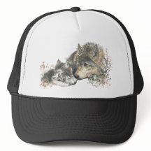 Vattenfärgen Mor Varg & Unge Djurart