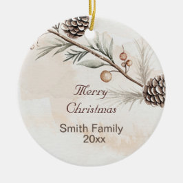 Vattenfärgen Neutralt färg Julgran Julgransprydnad Keramik