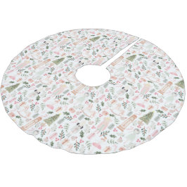 Vattenfärgen Nutcracker helgdag Brushed Polyeste Julgransmatta Borstad Polyester