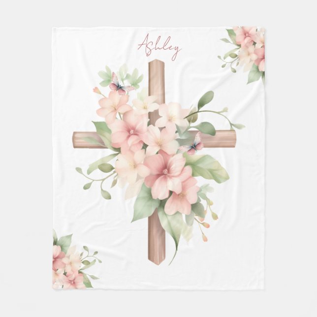 Vattenfärgen Påsk Kor Personlig Fleecefilt (Framsidan)