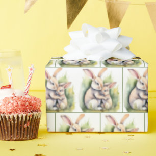 Vattenfärgen Påskhare Kärlek Presentpapper