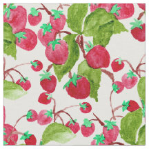 Vattenfärgen räcker målade röda gröna jordgubbar