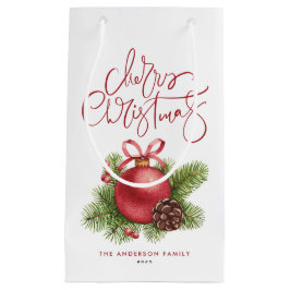 Vattenfärgen Red Boll Ornament God jul