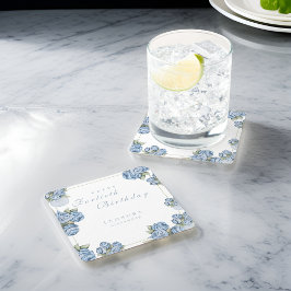 Vattenfärgen Ro ANY Milestone Blommigt Birday Underlägg Papper Kvadrat