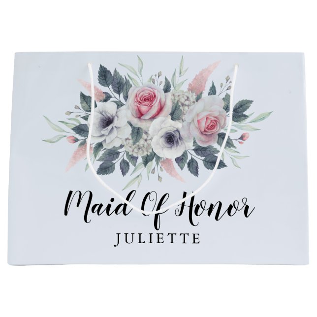 Vattenfärgen Ro Blommigt Blue Maid of honor (Framsidan)
