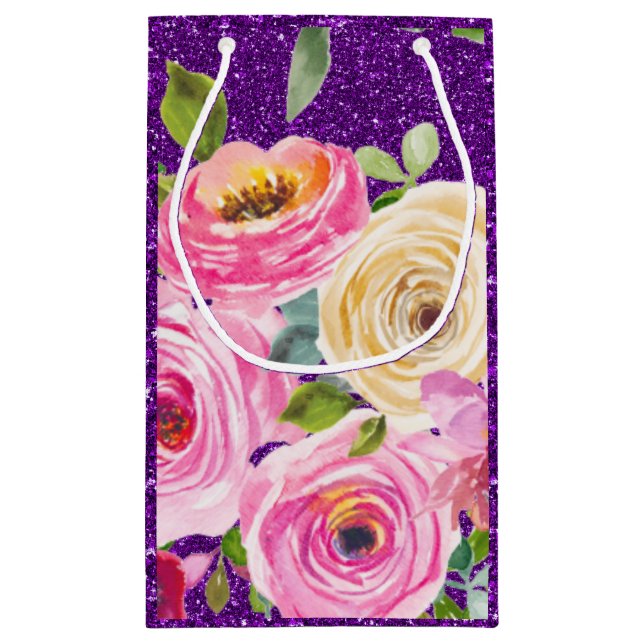 Vattenfärgen Ro i Rosa och Cream Lila Glitter (Baksidan)